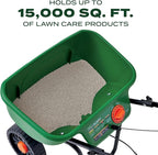Scotts Turf Builder EdgeGuard DLX Broadcast Spreader - Spreader For Lawn Fertilizer, Weed & Insect Control, Grass Seed, and Ice Melt, Holds Up To 15,000 sq. ft. of Product