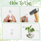4Pcs Wall Hanging Planter Propagation Stations Glass Terrariums Vase for Hydroponics Plants, Bathroom, Home Office Living Room Decor Gift