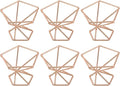 uxcell 6Pcs Air Plant Holder, Makeup Sponge Drying Holder Rack, Tabletop Air Fern Display Stand, Makeup Beauty Egg Dry Stand for Dressing Table Home Decoration, Rose Gold (56x56x42mm)