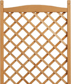 Casafield 48" Raised Garden Bed with Trellis - Wooden Diamond Lattice for Climbing Plants and Planter Box with Drainage Holes and Wheels