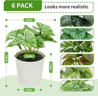 6 Pack Fake Plants for Room Decor,Mini Artificial Potted Plants for Home Office Living Kitchen Classroom Table Shelf Desk Farmhouse Bathroom Indoor Decor