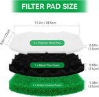 ERETOW Pond Filter Replacement for Aquagarden Inpond 5 in 1 600 Gallon Model Parts, Foam Filters Media & Polymer Wool Filter Pads for Outdoor Fish Pond Maintenance Kit (Fit 600/900)