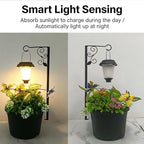 Solar Outdoor Floor Lamps with Planter, 2 in 1 Waterproof LED Solar Lamps Post Light, Matte Black Outdoor Flower Pots, Outdoors Lamps for Patio, Backyard, Pathway, Garden, Lawn (Black)