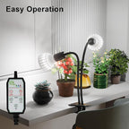 GooingTop Grow Light,24W (160Watts Equiv) 5000K White Full Spectrum LED Growing Lamp Clip on Desk for Indoor Plants,Bulbs Replaceable & Non-dimmable