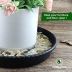 SupKing 6 Pack Plant Saucers Drip Tray,6 8 10 12 Inch Heavy Sturdy Plastic Flower Pot Saucers for Indoor Outdoor,Planter Water Catcher Trays for Plant Pots Liners (6''-Black)