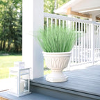 ATTGREAT 20PCS Fake Grass Filler Decor Artificial Grass Plants Outdoor Faux Plants Artificial Tall Shrubs Wheat Grass Greenery Stems for Outdoor Indoor Vase Planters Home Decor, Light Green