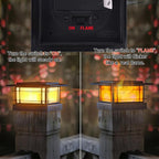 Dynaming 4x4 Solar Post Cap Lights Outdoor with Flickering Flame Light, Black Shell Fence Post Solar Lights Fit 4x4 Vinyl/Wooden Posts, Brightness LED Lighting Decor for Garden Deck Patio, 2 Pack