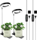 Grow Lights for Indoor Plants, 48 LEDs Full Spectrum Plant Light for Indoor Plants, Height Adjustable Growing Lamp with Base, 3 Optional Spectrums, Auto Timer 3/9/12Hrs, 10 Brightness, 2 Pack