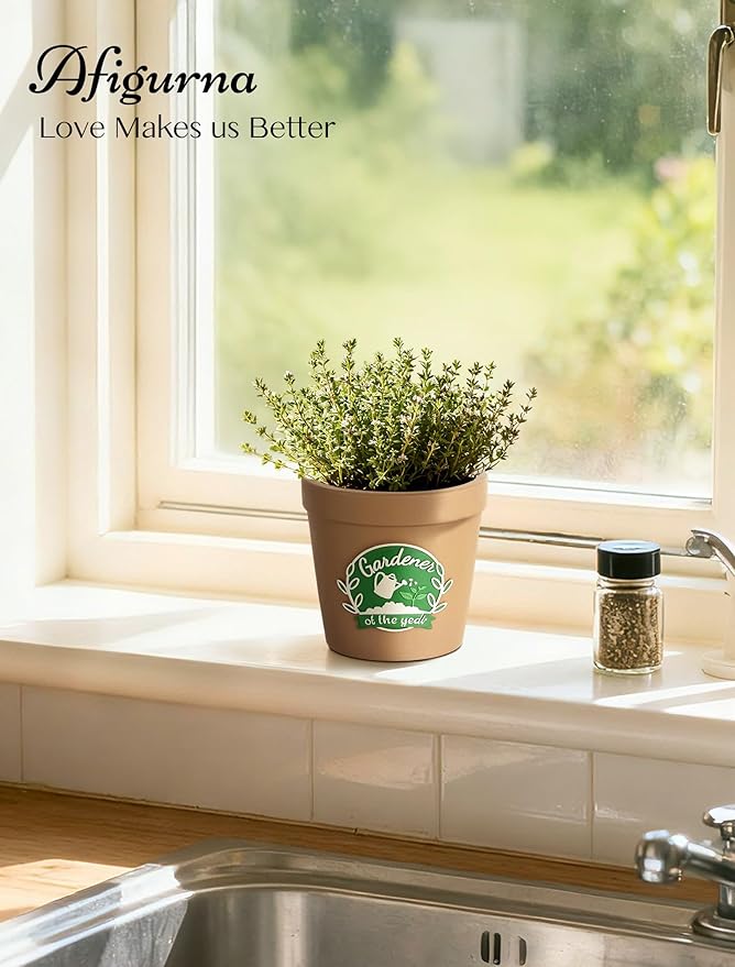 Gardening Gifts for Women: Gardener of the Year Planter - Funny Garden Gifts for Plant Lovers Gardeners Mom Grandma - Cool Plant Pot Present for Birthday Mother's Day Christmas
