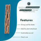 SubstrateSource Natural Cholla Wood - Driftwood for Aquariums, Air Plant Base, Hermit Crab and Freshwater Shrimp Hideout, Fish Tank Decoration, Chinchilla Chews, Reptile Habitat Wood - 6 Inch, 5pc