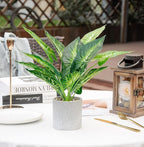 2pcs Fake Plants Medium Artificial Tropical Plants Indoor for Home Bathroom Bedroom Kitchen Office Desk Decor