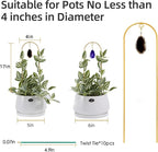 2PCS Small Gold Trellis for Climbing Plants Indoor, Mini Metal Houseplant Climber Support for Potted Plants, Boho Decorative Pot Lattice with Agate for Hoya, Pothos, Ivy, Philodendron