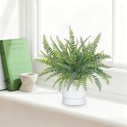 GnFlus Set of 2 Fake Plant Fern Potted Artificial Plants for Shelf Desk Home Bathroom Farmhouse Room Office Kitchen Farmhouse Coffee Table Decor