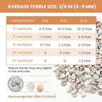 3/8 Inch Decorative Pebbles, Natural River Rocks for Indoor Plants, Succulents, Planters, Vases, Fish Tank Décor & Landscaping, Blush Pink, 12LB