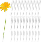 Plastic Flower Stems Tubes, 30 Pcs Clear Pointed End Floral Tubes Posy Picks for DIY Cake Decoration Flower Arrangement Craftsmanship (3 Sizes Large, Medium, Small)