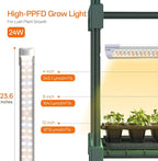 Bstrip Indoor Greenhouse with Grow Light, 5-Tier Large Green House, 5Pcs Grow Lights for Seed Starting with Timer, PVC Tent with Airflow Windows, Indoor Greenhouse Cabinet 40.2x18.9x74.8in