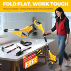 Battery Powered Tiller Compatible with Dewalt 20V Battery(Tool Only), 310RPM Folding Electric Rototiller Features 40 Steel Tines, 9.1In Tilling Width & 6.3In Depth Tiller