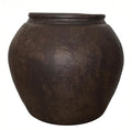 12" H x 14" Dia Fiberstone Vintage Style Planter with Drainage Hole, Indoor/Outdoor Large Plant Pot for Home Patio Garden, Ideal for Artificial Tree/Plants