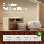 Bundle of PETLIBRO App Cat Water Fountain, 2.5L/84oz Dockstream Pet Fountain for Cats Inside with 2.4GHz Wi-Fi + PETLIBRO 8 Pack Replacement Filters for Dockstream Cat Water Fountain