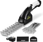 Sun Joe HJ604C Cordless Grass Shears and Hedge Trimmer, 2-in-1 Handheld Shrub Trimmer, 7.2V Lithium-Ion Battery, 1250 RPM Steel Blades, Charger Included