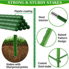 Tomato Cages with 10 Gallon Grow Bags, 48 Inches Garden Tomato Planter, 3-Pack Tomato Trellis for Raised Garden Bed, Tomato Cage Pots Plant Support Stakes Trellis for Climbing Plants Vegetable Flowers
