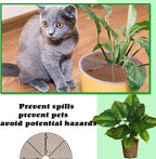 Srmayyi 11.8 Inch Plant Pot Grid,6 Pack Plant Pot Soil Covers Protectors with 48 Stakes,Cat Pet Digging Stopper for Indoor Outdoor