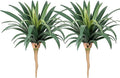 Artificial Agave Plant 15.74Inch ,UV Resistant Faux Agave Plant Outdoor, Large Fake Plants Indoor, Realistic Artificial Plants Without Pot for Outdoor Patio Garden Yard Indoor Home Decor (2 Packs)