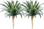 Artificial Agave Plant 15.74Inch ,UV Resistant Faux Agave Plant Outdoor, Large Fake Plants Indoor, Realistic Artificial Plants Without Pot for Outdoor Patio Garden Yard Indoor Home Decor (2 Packs)