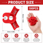 100 Pack Plant Training Clips, 90 Degree Plant Stem Benders, Low Stress Training Clips for Flowers and Vegetables, Round Style Plant Branch Training Clips, 50 Red and 50 Green