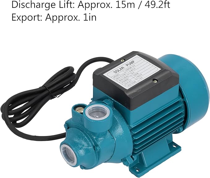 Solar For Irrigation, DC 12V 180W Solar Well Pump Kit Water Transfer Pump with Outlet Pipe Joint for Garden Lawn Irrigation System