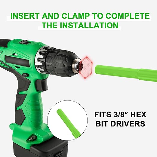 SYITCUN Auger Drill Bit for Planting - 1.6"X16.5" Heavy-Duty Garden Auger Spiral Drill Bit - Bulb Planter Tool - 3/8" Hex Drive Drill