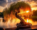 Sun Flare Willow Bonsai Tree Cuttings to Grow - Iconic Arching Canopy, Fast Producer Willow Bonsai Cutting to Grow - Gold Colored Tree