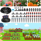230FT Automatic Watering System for Outdoor Plants, Quick-Connect Garden Drip Irrigation Kits with 1/2" & 1/4", Adjustable Nozzles & Sprinklers for Greenhouse, Raised Bed, Lawn, Potted Plants