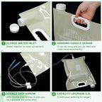 6.5L Plant Self Watering Bag,Automatic Plant Waterer-Dual Water Tube Design, Smart Timer Indoor Plant Watering System, Self-Watering System for Indoor Plants, Auto Watering for Plants