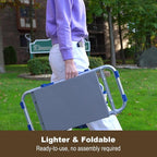 Aimerla K5 Foldable Kneeler Seat - Heavy Duty (Detachable Cloud Kneeler Pad) - Garden Stool - 2 Large Tool Bags - Portable Bench for Indoor & Outdoor