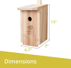 Wildlife Heart Birdhouse for Great Tits, 32mm, Solid Wood, Screwed | Weatherproof Nesting Boxes for Birds | Natural & Robust Titmouse Bird House