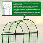 Garden Arch Trellis for Climbing Plants Outdoor - 83" H*71" W*43" L Large Rustproof Garden Trellis, Heavy Duty Grape Trellis, Tunnel Trellis for Melons, Pumpkins, Cucumbers, Peas(Black)