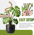 Mcbazel 2 Pack 27.5 Inch Bendable Moss Pole for Plants Monstera - Coco Coir Plant Support Stakes for Climbing Indoor Pothos, Potted Climbers & Philodendron - Flexible Stick Kit with Full Garden Ties