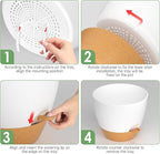 ZMTECH 12Inch 2Pcs Plant Pot Planter for Indoor Plants Self Watering Pot Flower Pot with Drainage Holes and Saucer for Outdoor Plants(White with Brown)