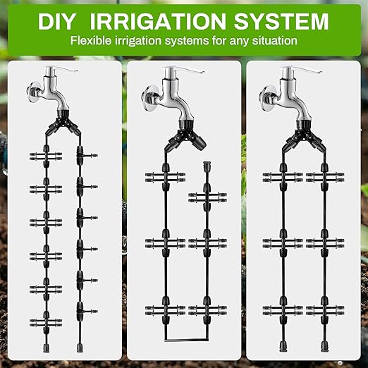 Upgraded 230FT Drip Irrigation System with 1/4" Soaker Hose -Weeping Technology for Deeper Root Watering,Garden Watering System for Raised Beds, Greenhouse, Lawn - Save 70% Water