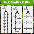 Upgraded 230FT Drip Irrigation System with 1/4" Soaker Hose -Weeping Technology for Deeper Root Watering,Garden Watering System for Raised Beds, Greenhouse, Lawn - Save 70% Water