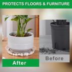 CATIFLIN 24 Pack Clear Plant Saucers - 6, 8, 10, 12 Inch Plastic Plant Trays for Pots, Flower Pot Saucers, Indoor & Outdoor Planter Drip Tray for Water Drainage & Protection
