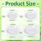 Augshy 18 Pack Plant Suacer 4/6/8/10 Inch Plant Drip Trays for Pots Clear Plant Pot Trays Water-Repellent Plant Saucers for Gardens Balconies and Indoors