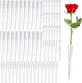 LXUEJIE 60Pcs Flower Stems Holder, Floral Water Tubes, Flower Picks Flowers Arrangements Sleeves Flowers Bouquet Accessories for Plant, Bouquet Accessories, Florist Supplies（A Hole in the Bottom）