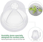 MIXC Plant Nursery Pots with Humidity Dome 4" Soft Transparent Plastic Gardening Pot Planting Containers Cups Planter Small Starter Seed Starting Trays for Seedling with 10pcs Plant Labels，30 Sets