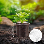 30 Packs 3.5 Inch Reinforced Clear Nursery Pots for Plants with Drainage Holes, High Transparency Planting Plastic Seedling Pots, Seedling Planter Seed Starter with 20 Plant Labels