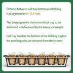 72-Cell Seed Trays with Drainage Trays-10 Sets 20 Packs-1020 Durable Plastic Plant Tray for Seed Germination（21x11x1.81 in）