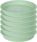 6 Pack of 6 inch Plant Saucer Drainage Tray, 4 5 7 8 10 12 13 15 17 19 inch Plastic Plant Water Tray, Flower Saucers for Indoors, Plant Dishes for Pots Base (6 inch, Light Green)