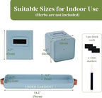 PERFNIQUE Indoor Herb Garden, Herb Garden Planter Set with Tray, Farmhouse Indoor Plant Pots, Windowsill Herb Garden with Drainage(Planter only) for Indoor/Outdoor, Window Pots(Sky Blue)