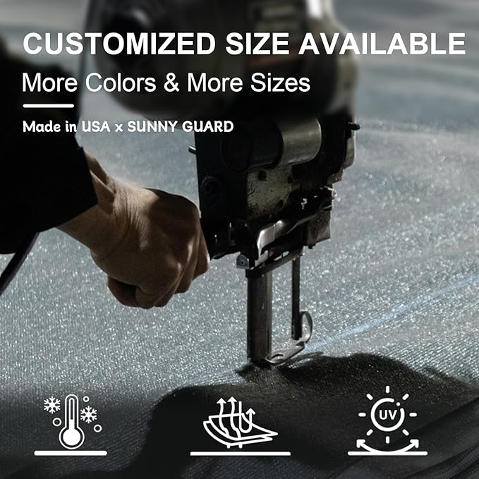 SUNNY GUARD Custom Size 5'x10' Sand Sun Shade Sail Rectangle UV Block Shade for Backyard Yard Patio Deck Garden(Customized)